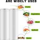 Vacuum Sealer Bags for Food,11"x20'(3 Rolls) and 8"x20'(3 Rolls) Commercial Grade Vacuum Seal Roll Bags,Food Saver Bags for Sous Vide Cooking,Meal Prep and Food Storage,BPA Free