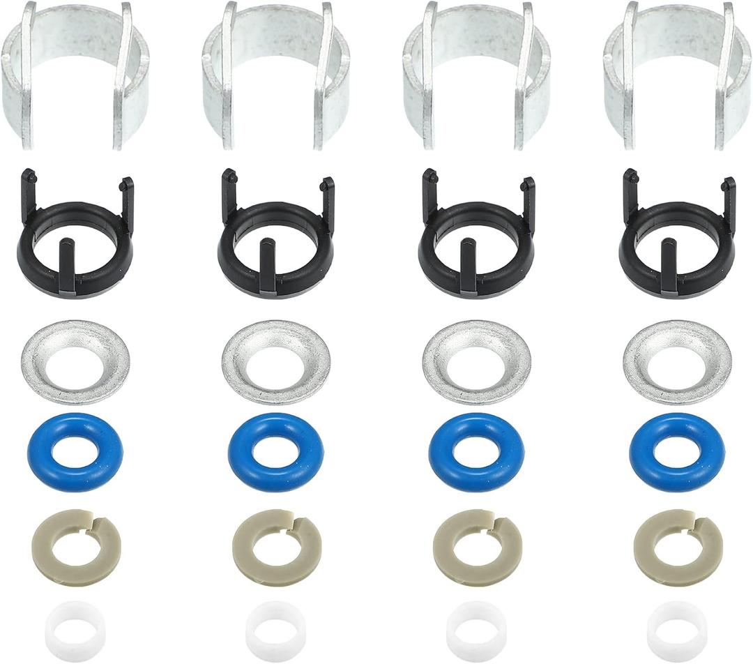X AUTOHAUX 4 Set Fuel Injector Seal Repair O-Ring Kit 06H998907A 06J998907 06G998907 for VW Beetle Golf Passat Jetta Tiguan for Audi A3 A4 S4 A5 S5 A6 Q3 Q5 TT
