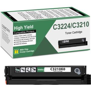MC3426 C3210 C3224 Black Toner Cartridge (with New Chip) Replacement for Lexmark C3426 C3224 C3210 C3210K0 for C3224 C3326 C3426 MC3224 MC3326 MC3426 C3224dw Printer, 1 Pack MC3426 Toner