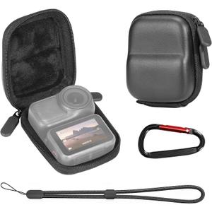 AMAZEAR Carry Case for DJI OSMO NANO/Xtra Atto Accessories, Nano Portable and Compact Travel Bag Hard Shell Leather Case with Soft Inner for Protection, Organization, and Storage, Black