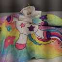 MIZZEO Kids Wearable Blanket Hoodie, Oversized Sherpa Wearable Blanket with Hood Pocket and Sleeves for Toddlers, Cute Hoodies 2-6 Year Old Girls Boys Youth Birthday Gifts (Unicorn)