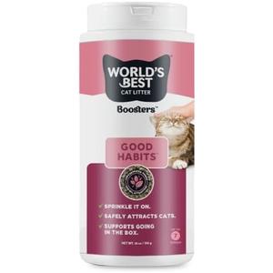 WORLD'S BEST CAT LITTER® Boosters™ Good Habits™ | Natural and Sustainable Cat Litter Additive | Attracts Your Cat to The Litter Box and Helps Avoid Accidents | Plant-Based Attractant | 18 oz Canister
