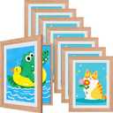 8 Pack Kids Artwork Frames Changeable 8.5 x 11 Inch Children Art Projects Children Art Frames Front Opening Picture Display Frame Holds 150 Drawings for Craft Storage, Room Decor, Portfolio, Wood