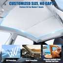 Roof Sunshade for Model Y Juniper 2025 2026 |No Gaps, No-Sagging | Heat Insulation for Glass Roof | Foldable Sunroof Cover for Tesla Model Y Juniper Accessories, White