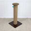 Kitty City Tall Sisal Cat Scratching Post, 32” Durable Scratcher with Sturdy Base & Hanging Jingle Toy, Easy Assembly, Furniture Protection for Indoor Cats - Brown