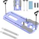 Pilates Reformer Set, Multifunctional Abdominal Board, Portable Ab Core Trainer, Foldable Pilates Reformer Board for Home - Blue