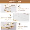2 Tier Corner Bathroom Counter Organizer, Cosmetic Skincare Organizer, Bathroom Countertop Perfume Tray Vanity Organizer, Kitchen Spice Corner Storage Shelf | Bathroom Countertop, Perfume Tray, Vanity Organizer, Kitchen Spice