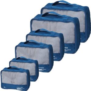 Packing Cubes Set Travel Luggage Organizers Suitcase Lightweight Accessories Navy Blue