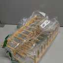 HBlife 2pcs Bamboo Dish Plate Bowl Cup Book Pot Lid Cutting Board Drying Rack Stand Drainer Storage Holder Organizer Kitchen CabinetKeep Dry