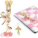 Kaciola Charm Chains for Kindle, Cute Phone Charm Chains Bracelets Accessories for Readers Booklovers Women Men, Charms Compatible for E-Reader/Phone/Paper, White 
