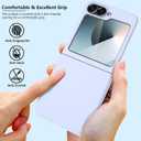 4 x for Samsung Galaxy Z Flip 6 Case, Slim Thin Shockproof Hard Protective Phone Case Cover (Purple)