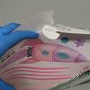 Pastel Pink Planet Orbits Wall Decals, Fantasy Outer Space Themed Wall Stickers with Rocket Astronaut and Stars for Kid's Bedroom, Nursery, Playoom, Peel and Stick Reusable