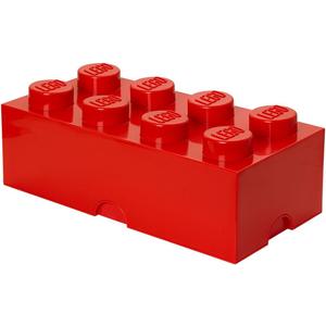 Room Copenhagen, LEGO Brick Box Stackable Storage Containers - Organizational Building Blockss - 19.69 x 9.84 x 7.09 Inches - Brick 8, Bright Red