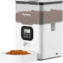 VOLUAS Automatic Cat Feeders - Dry Food Dispenser with Timer, Desiccant Bag, Programmable Portion Size Control 4 Meals Per Day, 10s Voice Recorder
