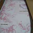 Laura Ashley - Queen Comforter Set, Reversible Cotton Bedding with Matching Shams, Medium Weight for Year Round Use, Oeko-Tex Certified, Coquette Room Decor (Delphine Mauve Pink)