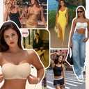Vertvie Womens Strapless Bra Jelly Push Up Seamless Bandeau Bra Wireless Non Slip Silicone Tube Top Bras Padded Bralette (XS)