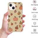 Watercolor Pumpkin Fall Leaves Case Compatible with iPhone 14, Cute Halloween Vibe Case for iPhone 14, Trendy Unique Design TPU Bumper Cover Case