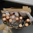 24 Pcs Wedding Umbrellas Bulk, 41 Inch Wedding Stick Umbrellas with Wooden Handle Large Canopy Windproof Rain for Bride Groom Bridal Shower Party Decor (Clear)