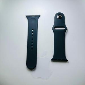 Sport Silicone Band Compatible with Apple Watch, Adjustable, Soft Rubber (apple wathc band black 49MM)