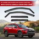 in-Channel Rain Guards Fit for Toyota Corolla Cross 2022-2026