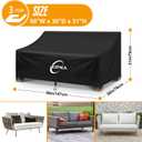 Kipiea Patio Sofa Cover, Heavy Duty Outdoor Couch Covers Waterproof Winter, 2-Seat Patio Furniture Cover Loveseat, Outdoor Sofa Covers with Anti UV and No Tears, No Fading (58"W x 30"D x 31"H)