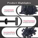 150 Pack Heavy Duty Self-Locking Nylon Zip Ties, Cable Tie Buckle, UV Resistant Zipper Clips, Universal Nylon Cable Tie Buckle for Car, Home, Office & Garden