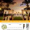 Heceltt 2 Pack Total 2000 LED Christmas Lights Outdoor,Green Wire Outdoor Fairy Lights Plug in Waterproof 8 Modes and Timer Memory Function for Xmas Wedding Party Holiday Patio Decor (Warm White)