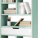 IOTXY 51" Tall Open Shelf Bookcase with 7 Cubes and a Drawer, Green
Fits Books, Decor, Toys, Storage Cabinet Organizer, Anti-Tip Hardware Prevents Tipping, For Living Room and Bedroom