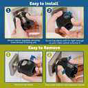 Child Safety Door Knob Cover (4 Pack) Hard-to-Remove Dual-Lock Door Handle Covers for Kids - Reusable Baby Proof Door Knob Locks - Installs Easily, No Tools Needed (Transparent)