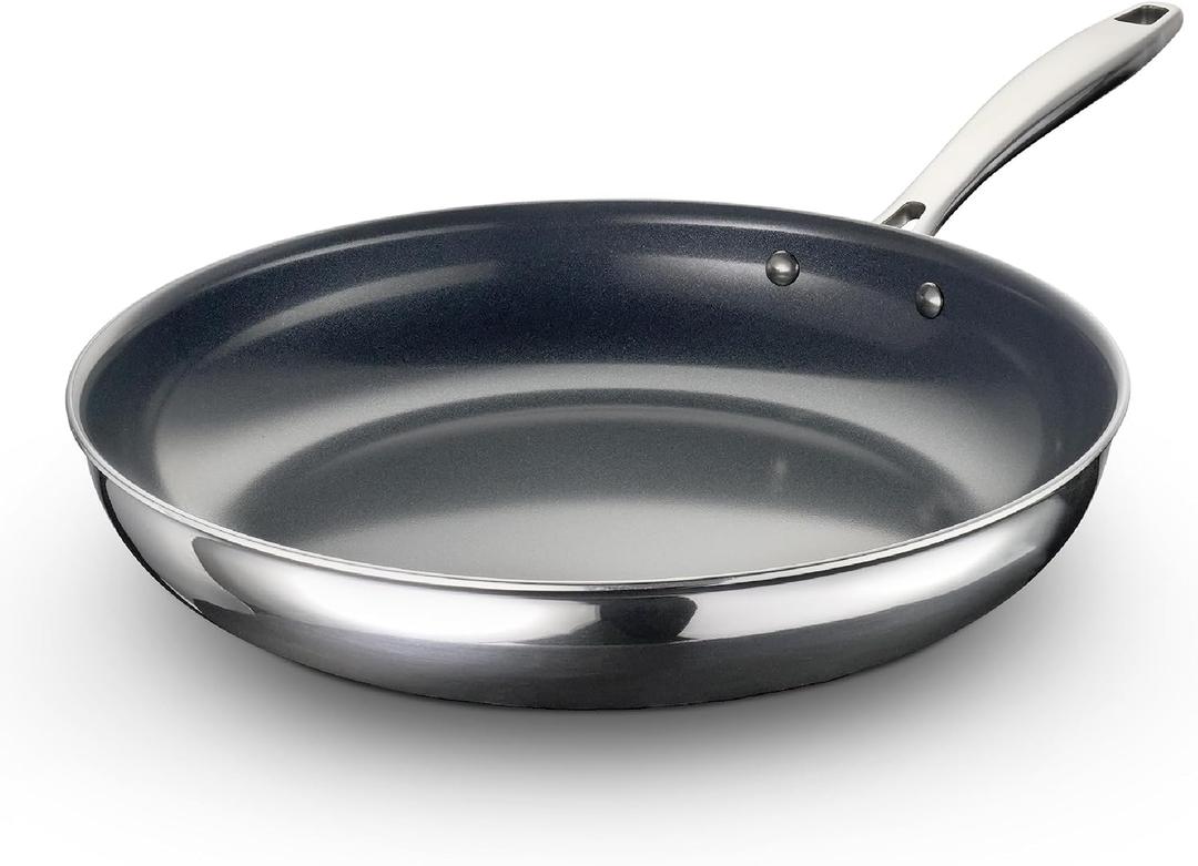 Tramontina Signature 12-Inch Tri-Ply Clad Stainless Steel Large Frying Pan