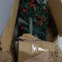 2 Pack Christmas Tree,3FT Artificial Christmas Entrance Tree with Ornaments and Lights Battery Oprated,Mini Xmas Trees for Front Door,Pathway, Tabletop, Entryway, Entrance Christmas Decorations