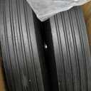 GICOOL 10" x1.75" Flat-Free Solid Rubber Tire and Wheel 1/2" Axle Bore Hole, 1.6" Offset Hub, 2 Pack, Black