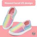 K KomForme Toddler Girls Boys Shoes Little Kids Slip on Canvas Sneakers for Running/Walking (Pink)