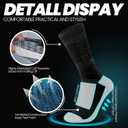 Wildarms 5 Pack Mens Crew Boot Socks Breathable Durable Cushioned Work Socks Athletic Socks with Moisture Wicking for Hiking (Black)