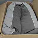 YZ HOME Cooling Body Pillow for Adults, Cold Touch Fabric,Blue Shredded Memory Foam, Support for Side Back Stomach Sleepers, Removable Washable Cover(Dark Grey,20x54 inch), 20 Inchx54 Inch