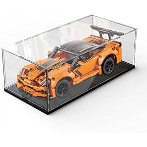Self-Assembly Acrylic Display Case,Deluxe Dustproof Showcase,Cube Countertop Box for Pop Figures Collectibles Toys,Need Remove The Protective Film (15.7x8x10 inch; 40x20x25cm)