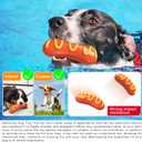Dog Toys Chewers,Dog Chew Toy for Aggressive Chewers Hotdog,Squeaky Dog Toy Interactive (Red Hotdog)