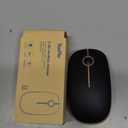 VssoPlor Wireless Mouse, 2.4G Slim Portable Computer Mice with Nano Receiver for Notebook, PC, Laptop, Computer (Black and Gold)