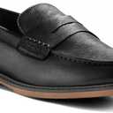Loafers for Men, Slip-On Casual Business Shoes, Faux Leather Round Toe for Work & Daily Wear D01, 9.5