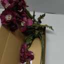 IPOPU Burgundy Silk Flowers 6PCS Fake Poppies Artificial Flowers for Veterans Day Floral Centerpieces, Tables, Wedding Decorations, Reception