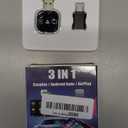 Wireless Carplay Mirror Link Adapter for Apple 3 in 1 Bluetooth Mirroring iOS Phone to Car Screen Adapter 2026 Wired to Wireless Portable USB Car Play Screen Connector for iPhone to Watch Movies