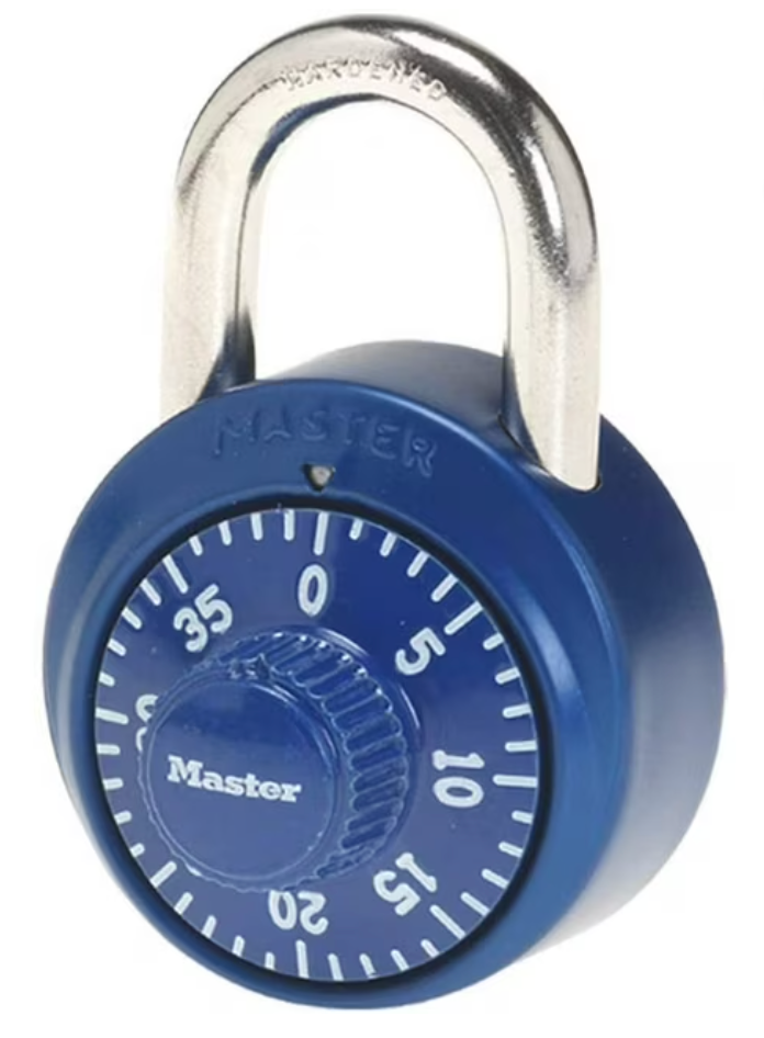 Master Lock Locker Lock, Combination Lock for Gym and School Locker, Blue, 1528D