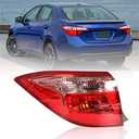 Driver Side Outer Tail Light Replacement for Toyota Corolla C/CE/L/LE/LE ECO 2017-2019 4-Door Sedan Rear Tail Light Brake Lamp Assembly LH Left Side 8156002B00 TO2804130