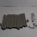 Rustic Industrial Curtain Rod, 168 to 240 Inches, Nickel