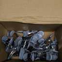 Clothes Pins Heavy Duty 30 Pack - 2.17 Inch Metal Chip Clips, Clothespins for Photo Drying Clothesline Laundry Sock, Bag Clips for Food Kitchen Stainless Steel with Rubber, Gray