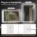 TRAHOME 36"x24" LED Bathroom Vanity Mirror with Lights, Front and Backlit Wall Mirror, Anti Fog, Dimmable 3 Color Lighting, Memory Function, Shatterproof Glass, Plug in or Hardwired