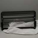 VOLPONE 24 Inch Towel Rack with Towel Bar Holder Foldable Towel Shelf with Movable Hooks Rustproof Towel Storage Wall Mount for Bathroom Lavatory Matte Black