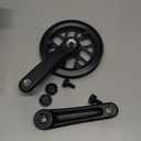 PROWHEEL Junior & Kids Crankset,76MM/89MM/102MM/114MM/127MM/140MM/152MM/160MM/165MM 25T/28T/30T/32T/36T Square Hole Bike Crank Arm Set,Double ChainWheel and Replacement Chain Guard