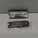 DOUBLETAKE Reading Glasses - 2 Pairs Compact Case Semi Rimless Readers (Black) +2.25