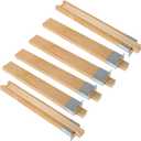 DAJAVE 6PCS 14 Inch Wood Drawer Slides with Metal Slide Glides, Classic Traditional Wood Center Guide Track Mount Drawer Glides Rails Replacement Part